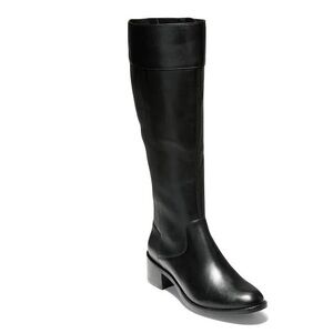 Cole Hann CORA RIDING BOOT Black Leather size 6